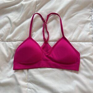 Kalon Womens Small S Neon Pink Sports Bra Padded Yoga Workout